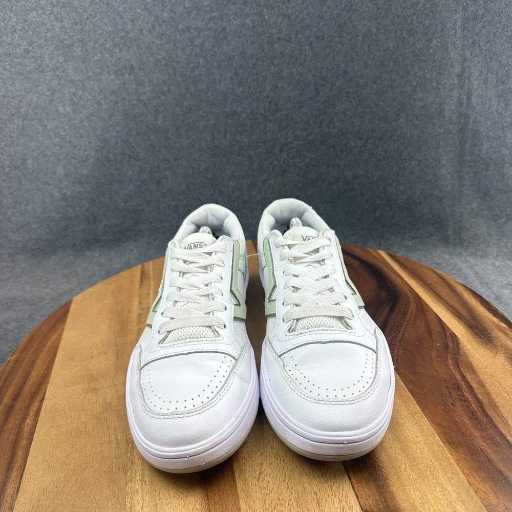 Vans Womens Lowland Cc Sport White Light Green Leather Skate Shoes Size 9 - Picture 3 of 10